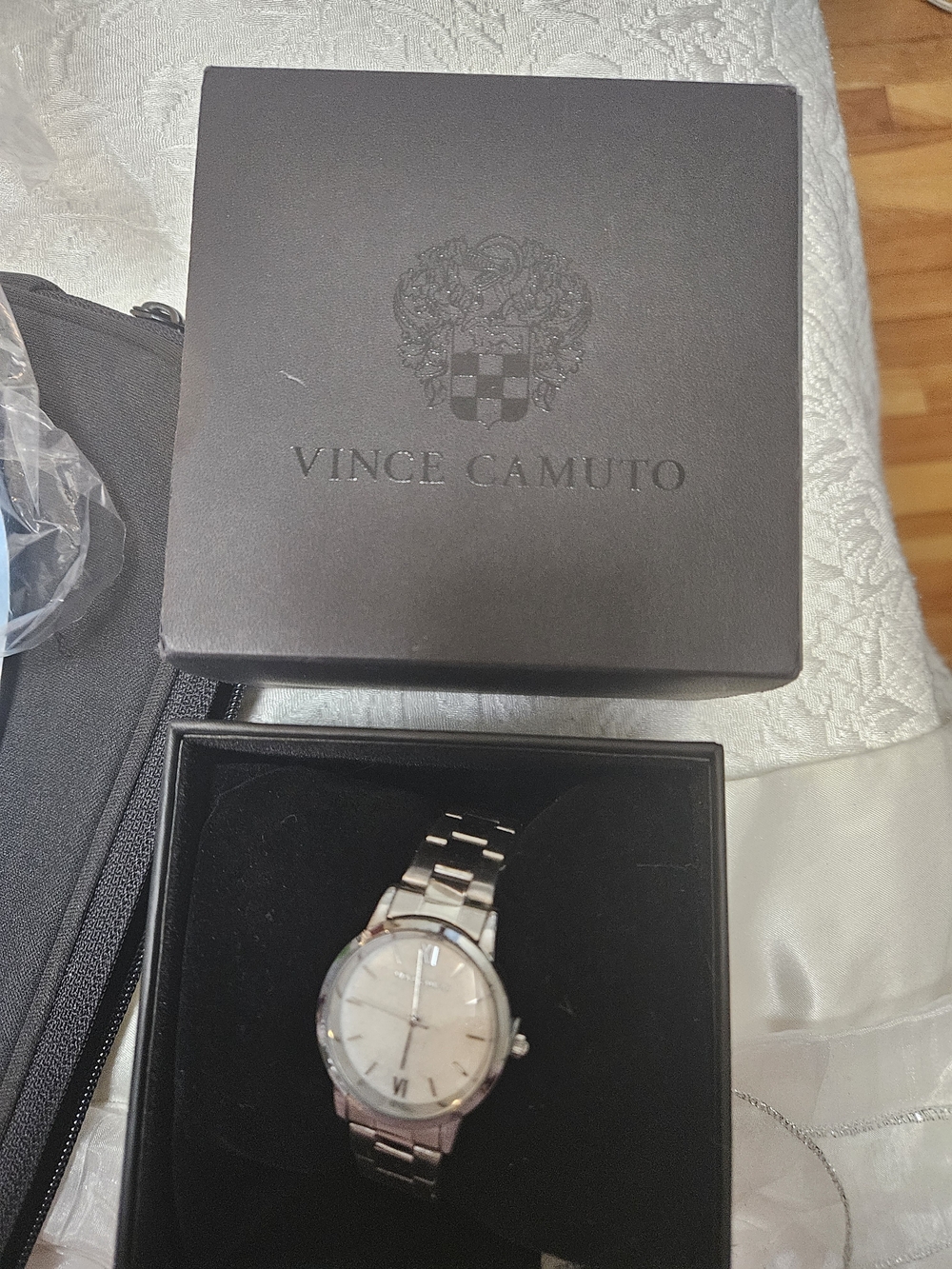 Vince Camuto Men’s Silver Stainless Steel Watch - Silver Dial